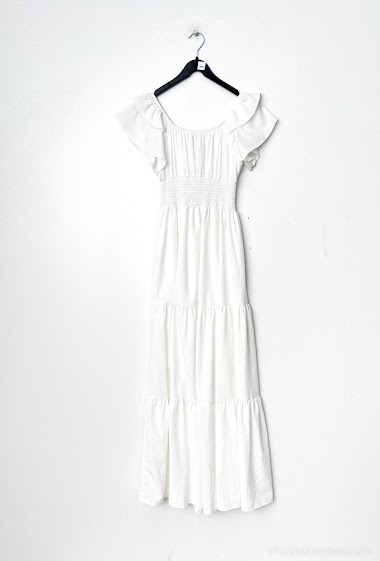 Wholesaler Paris et Moi - Elegant long dress with plain pattern