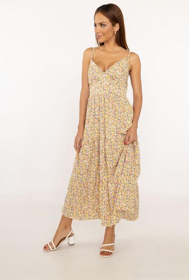 Wholesaler Paris et Moi - Long floral dress with thin straps