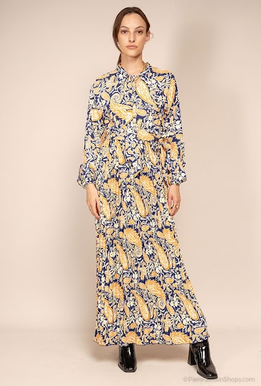 Wholesaler Paris et Moi - Paisley printed pleated dress