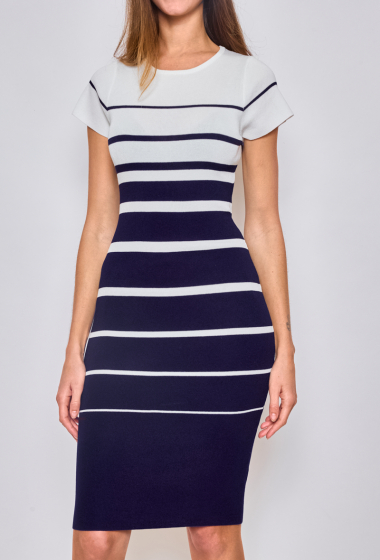 Wholesaler Paris et Moi - Gradient striped dresses