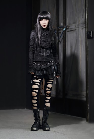 Mayorista Pentagramme - Gothic short skirt gothic punk rock chain