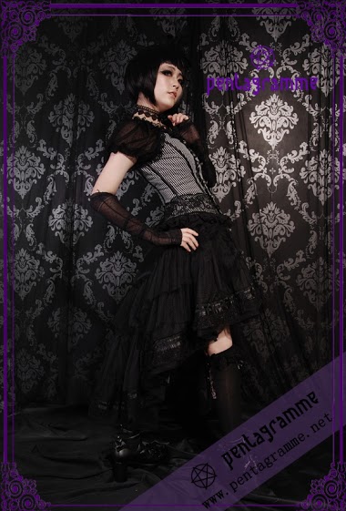 Großhändler Pentagramme - Romantic Gothic Lace Skirt