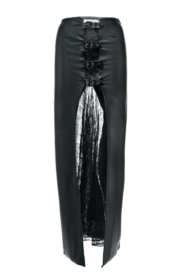 Mayorista Pentagramme - Sexy gothic faux leather skirt