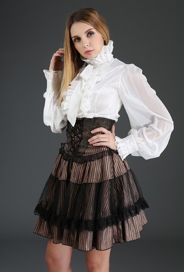 Mayorista Pentagramme - high waist gothic steampunk skirt
