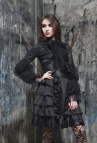 Großhändler Pentagramme - Gothic Romantic High Waist Skirt