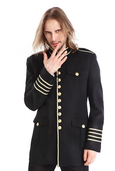 Officer jacket for men gothic