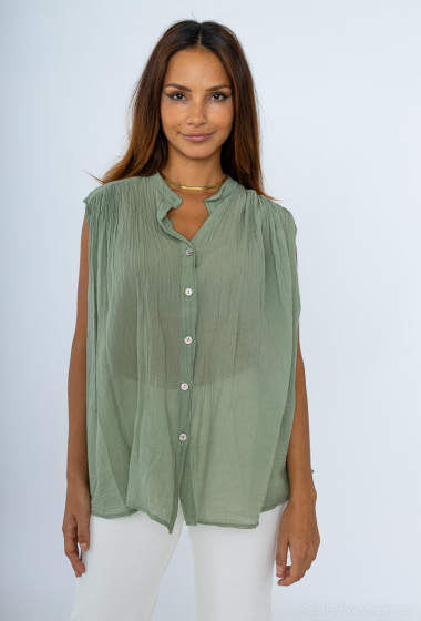 Wholesaler Pépouz' Paris - Oversized cotton shirt blouse