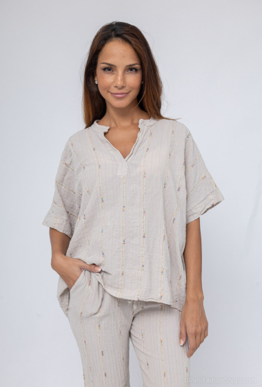 Wholesaler Pépouz' Paris - Oversized cotton blouse
