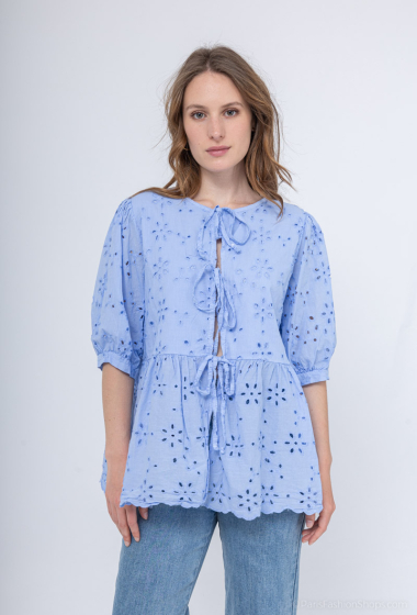 Wholesaler Pépouz' Paris - Bow embroidery blouse