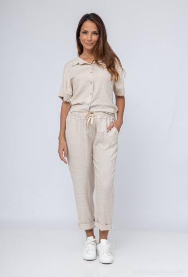 Wholesaler Pépouz' Paris - Linen shirt pants set