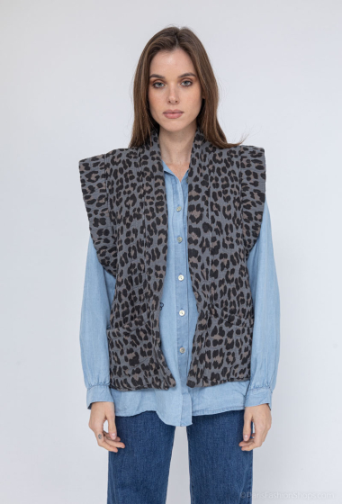 Wholesaler Pépouz' Paris - Sleeveless leopard cotton vest