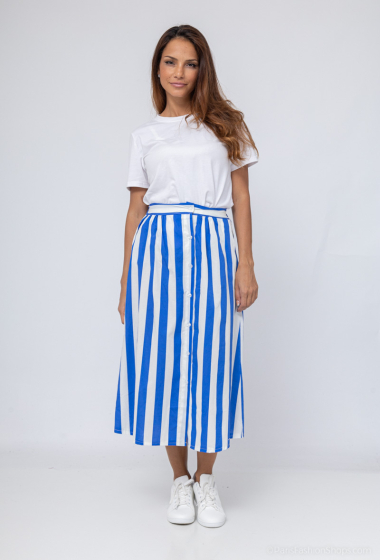 Wholesaler Pépouz' Paris - Striped pocket cotton skirt