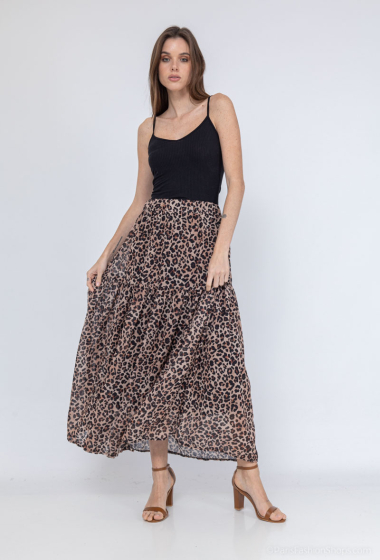 Wholesaler PÉPOUZ' PARIS - Flowy elastic leopard skirt