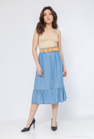 Wholesaler Pépouz' Paris - Elastic denim skirt