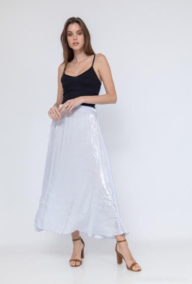 Wholesaler Pépouz' Paris - Long flowing elastic satin skirt