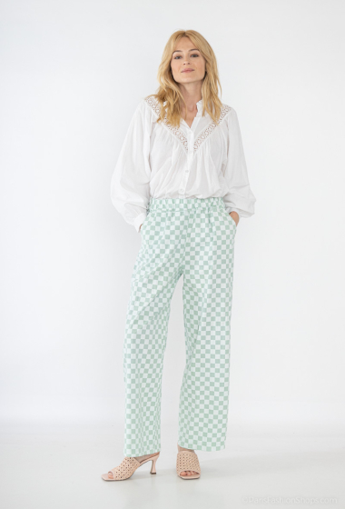 Wholesaler Pépouz' Paris - Wide checkered cotton pants