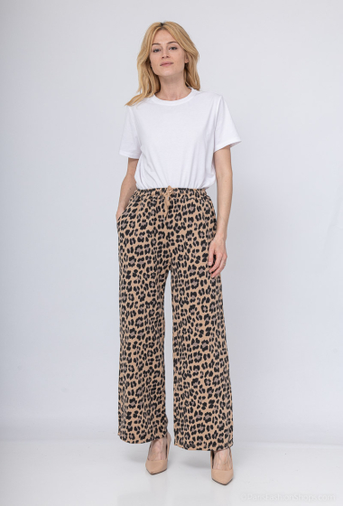 Mayorista Pépouz' Paris - Pantalones de punto de algodón con estampado de leopardo