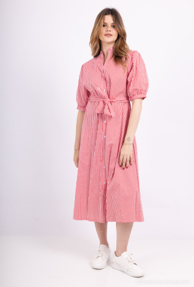 Wholesaler Pépouz' Paris - Striped cotton shirt dress