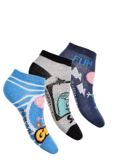 Grossiste So Brand - Pack 3 chaussettes basses  PEPPA PIG