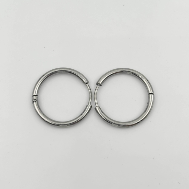 Wholesaler PERLES BLEUES - Stainless Steel Hoop Earrings