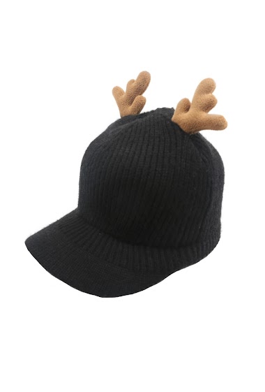 Wholesaler Phanie Mode (Phanie accessories) - KNITTED CAP WITH DEER HORN