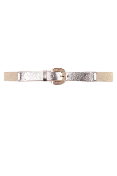 Mayorista Phanie Mode (Phanie accessories) - Cinturón elástico tornasolado con hebilla dorada y lurex