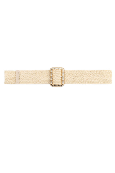 Wholesaler Phanie Mode (Phanie accessories) - Iridescent straw effect elastic belt with gold buckle