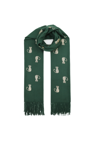 Wholesaler Phanie Mode - Scarf with foil cat print