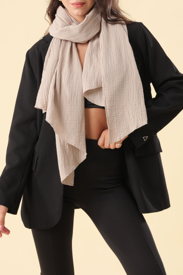 Wholesaler Phanie Mode (Phanie accessories) - Plain 100% cotton scarf