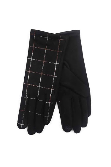 Wholesaler Phanie Mode (Phanie accessories) - Checked gloves