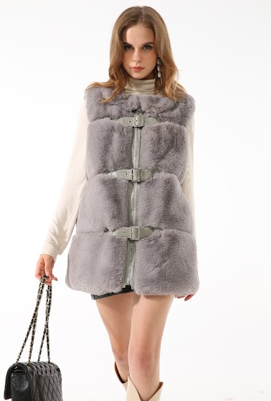 Wholesaler Phanie Mode (Phanie accessories) - Fake fur waistcoat