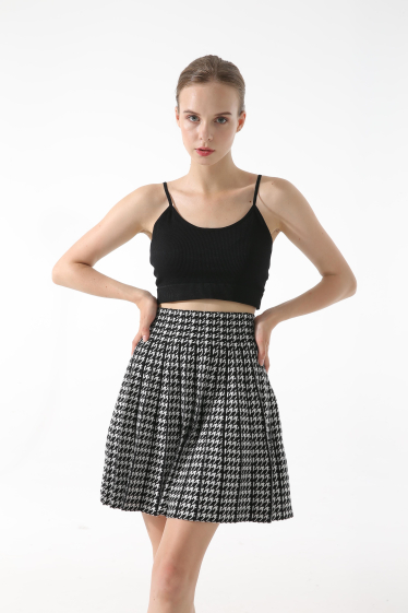 Wholesaler Phanie Mode (Phanie accessories) - Houndstooth pattern skirt