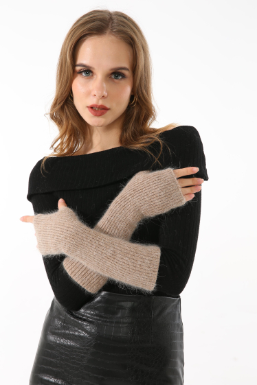 Wholesaler Phanie Mode - Long mittens with lurex