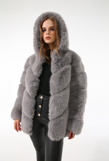 Grossiste Phanie Mode (Phanie accessories) - Manteau en fausse fourrure