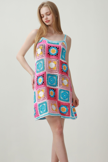 Grossiste Phanie Mode (Phanie accessories) - Robe en crochet motif fleuri