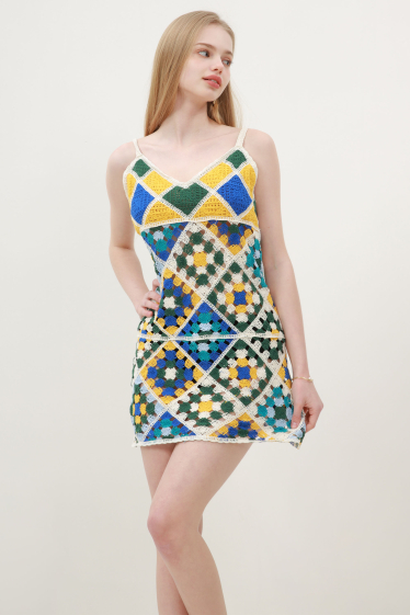Wholesaler Phanie Mode (Phanie accessories) - Floral crochet dress