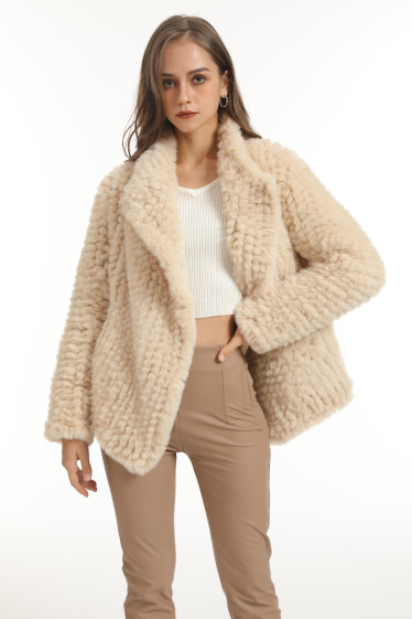 Wholesaler Phanie Mode (Phanie accessories) - Knitted faux fur jacket