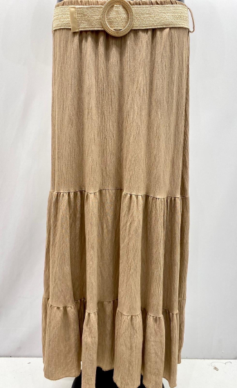 Wholesaler Pinka - Plain color skirts with belt