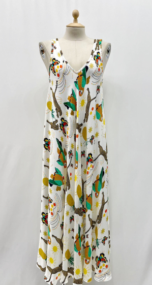 Wholesaler Pinka - Sleeveless dresses with animal prints