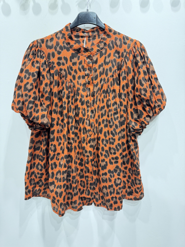 Mayorista PINKA - Camisa de leopardo de manga corta