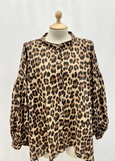 Großhändler PINKA - Hemdoberteil mit Leopardenmuster