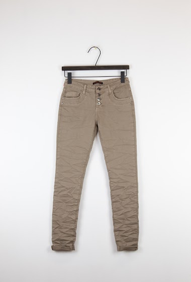 Wholesaler Place du jour - Buttoned pants coton slim cut