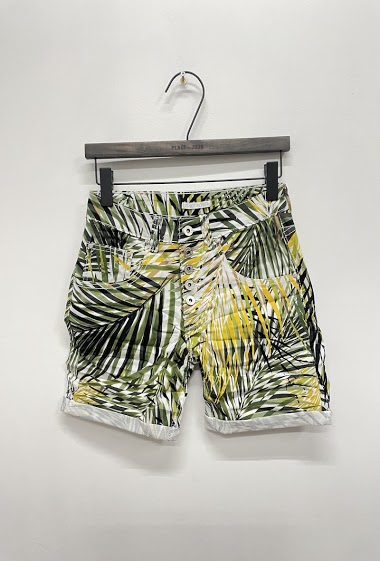 Mayorista Place du jour - Shorts with printed flowers