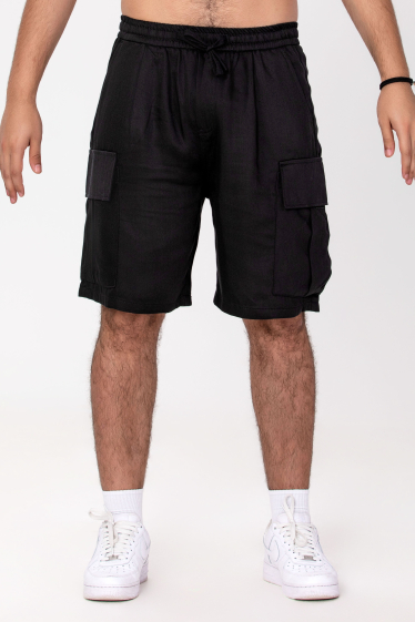 Wholesaler PLACED BY GIDEON - Elastic waist shorts with patch pockets
