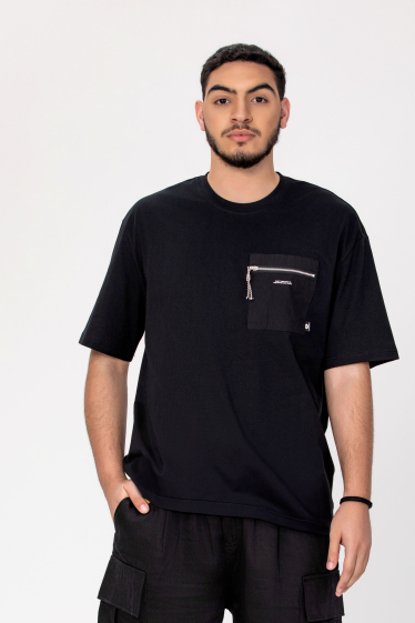 Wholesaler PLACED BY GIDEON - Zipped pocket T-shirt