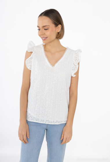 Großhändler PM Mère & Fille - Perforated embroidered blouse