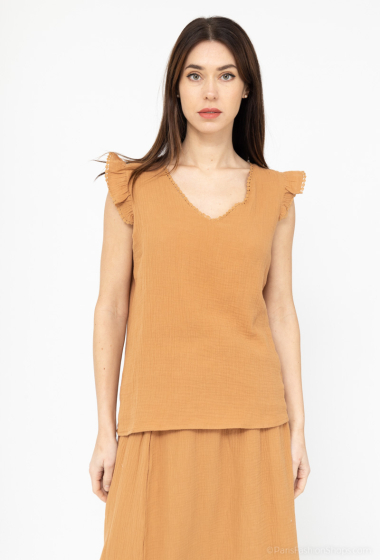 Wholesaler PM Mère & Fille - Textured cotton blouse