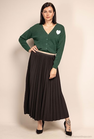 Großhändler PM Mère & Fille - Pleated skirt with sequined waistband