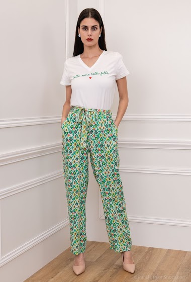Wholesaler PM Mère & Fille - Floral pant with pockets