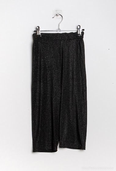 Iridescent wide leg pants in knit